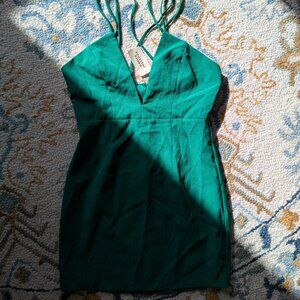 NWT Green mini dress, M
